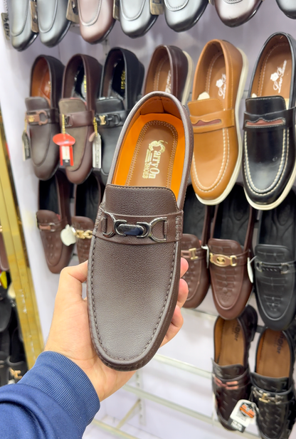Brown Knitted Loafer With Medicated Sole and Padding