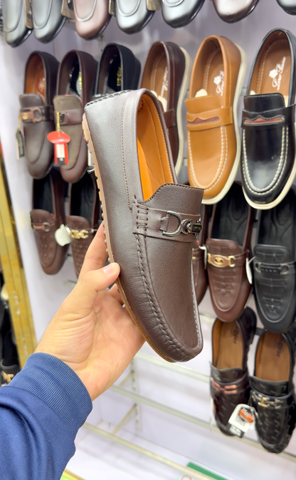 Brown Knitted Loafer With Medicated Sole and Padding