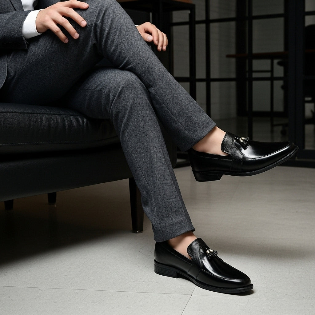 Premium Black Tassel Loafer