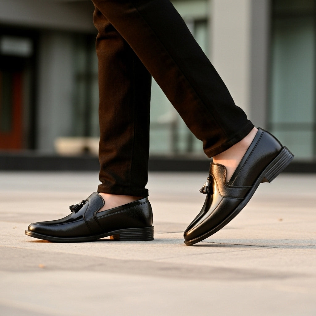 Premium Black Tassel Loafer
