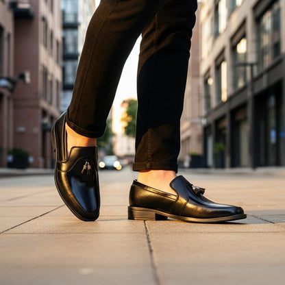 Premium Black Tassel Loafer