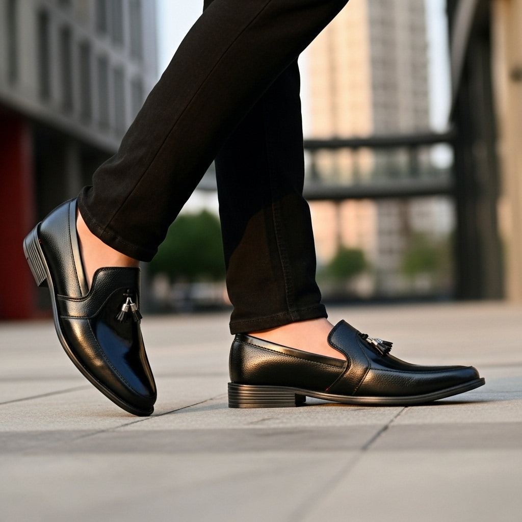 Premium Black Tassel Loafer